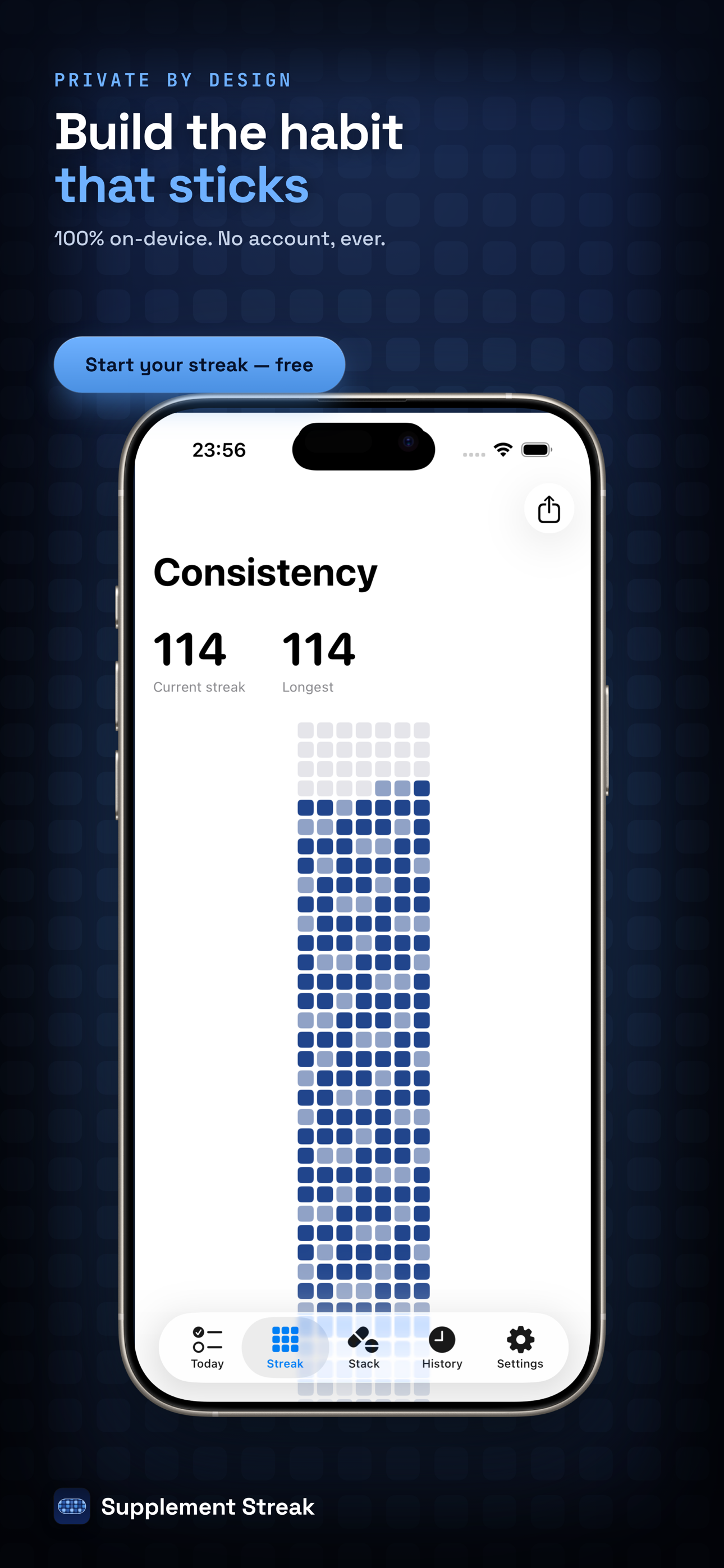 Build the habit that sticks — start your streak